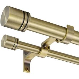 Double Curtain Rods 72-144 Inches for Windows, 1 Inch Diameter Adjustable Heavy Duty Drapery Rod with Aluminum Alloy Brackets and Finials, Modern Stylish Dual Curtains Rod, Antique Bronze Double Curtain Rods 72-144 Inches for Windows, 1 Inch Diameter Adjustable Heavy Duty Drapery Rod with Aluminum Alloy Brackets and Finials, Modern Stylish Dual Curtains Rod, Antique Bronze