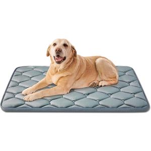 Dog Crate Mats,Soft Kennel Pads Washable with Anti-Slip Bottom,Dog Kennel Pads for Sleeping,Pets Mattress Cat Dog Beds for Large Medium Dogs (41x27,Grey)