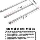 Uniflasy 7508 Grill Burner Tube for Weber Genesis Silver B/C Gold B/C Spirit 700 Spirit E-310, E-320 Side Control Weber 900 Grill Parts Stainless Steel Gas Grill Burner Tube Kit