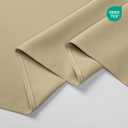 CUCRAF Blackout Curtains 54 inches Long 2 Panels Set for Bedroom, Beige Rod Pocket Room Darkening Curtain for Living Room, Thermal Insulated Window Drapes (W 52 x L 54 Inch)