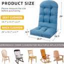 Adirondack Chair Cushion, 48" x 19.7" x 4.7" Rocking Chair Cushion, UV-Protect & Water-Repellent Thickened High Back Patio Chair Cushion for Indoor/Outdoor, Light Blue, 1 Count, 1 Pack
