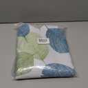 MRTREES Blackout Tier Curtain, Short Kitchen Tiers Cafe Curtains Rod Pocket, Leaves Printed Triple Weave Bathroom Small Window Panels Treatments Set for Basement/Bedroom(2 Panels, 34x36 Inches, Green)