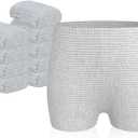 hetaida Postpartum Disposable Underwear, C-Section Underwear for Women, High Waist Maternity Panties, Latex-Free, Super Breathable & Soft, High Stretchable, 8 Count Grey