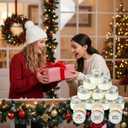 12 Pcs Christmas Candle Jar Gift Bulk Mason Jar Christmas Scented Candle Mini Small Soy Wax Aromatherapy Gifts Xmas Stocking Stuffers for Neighbor Women Friends Christmastide Gifts