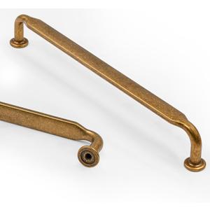 Asidrama 10 Pack 10 Inch(254mm) Antique Brass Kitchen Cabinet Handles, Cabinet Pulls Vintage Retro Kitchen Cabinet Hardware for Cupboard Drawer Pulls (10" Hole Center)