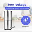 304 Stainless Steel Sight Glass Spigot, Compatible with the Berkey, Purewell, ProOne, Waterdrop and Other Gravity-Fed Water Filtration Systems, Clear Water Level View, Stainless Steel Handle