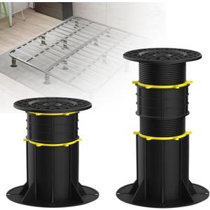 2 Pcs Adjustable Bed Frame Support Legs (8.27"-13.39") Bed Center Slat Leg Replacement Legs for Bed Frame Reinforcement Parts for Sofa Cabinets Furniture