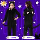 Joycover Cat Costume For Girls, Black Cat Costume For Girls Kids Dress Up, Onesie Cat Noir, Role Play Halloween Costumes S