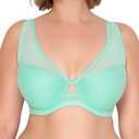 Smart & Sexy Women's Mesh Plunge Bra, (34D, Mint Chip (Mesh))