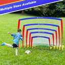 HOORAYSPORT Soccer Goal, 6x4 ft Pop Up Soccer Goal Set of 2, Portable Soccer Goals for Backyard for Indoor or Outdoor Practice, Multiple Sizes Soccer Nets Training Equipment