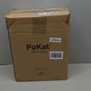 PoKat 20.25" Rustic Farmhouse Table Lamp Sets of 2 for Living Room Bedroom Deep Grey Contemporary Classic Bedside Nightstand Lamp with White Fabric Shade, Suitable for Small Place, Dark Grey