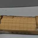 Cordless Bamboo Roman Shades with Beige Blackout Liner, Woven Wood Roman Blinds, Blackout Natural Blinds for Windows, Doors, Thrush, 30" W x 64" H