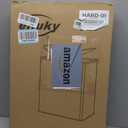 efluky Double Laundry Hamper with Lid and 2 Removable Bags, Light Grey, 140L Dual