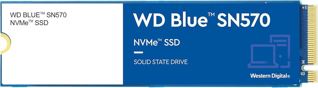 Western Digital 2TB WD Blue SN570 NVMe Internal Solid State Drive SSD - Gen3 x4 PCIe 8Gb/s, M.2 2280, Up to 3,500 MB/s - WDS200T3B0C