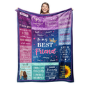 Best Friend Blanket - Bestie Birthday Gifts for Women - Friendship Throw 50"X60" - Friendship Gifts
