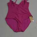 Popilush Tummy Control Swimsuits for Women Built in Shapewear Deep V Neck One Piece Swimsuit Slimming Swimwear (Medium, Pink)