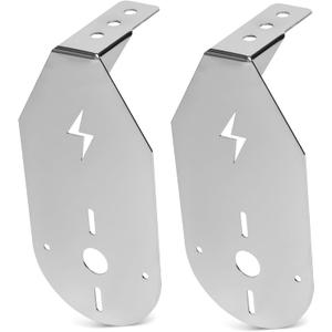 2 Pack Stainless Steel Watermelon Light Brackets, Universal L-Shaped Mirror Mount Turn Signal Holders for Trucks & Semi, Light Not Included