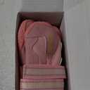 QUMY Dog Shoes for Large Dogs, Medium Dog Boots & Paw Protectors for Winter Snowy Day, Summer Hot Pavement, Waterproof in Rainy Weather, Outdoor Walking, Indoor Hardfloors Anti Slip Sole Pink 1 (Size 1: 1.8''x2.3''(W*L) (Pack of 4))
