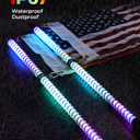 KEMIMOTO 2pc 3ft COB Whip Lights, 1440pcs LEDs High Density, Bluetooth-connectivity App Control LED Whip Lights for Side by Side UTV ATV Buggy Compatible with Can-Am Maverick X3 Polaris RZR