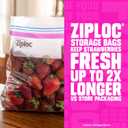 Ziploc Gallon Food Storage Bags, Stay Open Design with Stand-Up Bottom, Easy to Fill, 81 Count