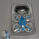 Drone for Kids and Beginner with Led Light, Small Indoor Home Rc Light Up Drone with 360 Flip, 2 Batteries, Kids Flying Toy Gift for Boy and Girl（Light Blue)