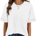 ANRABESS Women Oversized T Shirts Short Sleeve Summer Casual Loose Top Basic Tee with Pocket (XL)