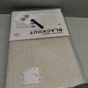 100% Blackout Shield Linen Blackout Curtains for Bedroom 96 Inches Long, Back Tab/Rod Pocket Living Room Drapes, Thermal Insulated Blackout Curtains 2 Panels Set, 50" W x 96" L, Oatmeal