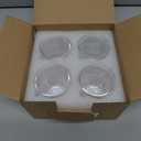 Double Walled Espresso Cups Set of 4 (50% Thicker), 3 Ounce Clear Expresso Coffee Mugs, Espresso Shot Glasses, Double Wall Insulated Espresso Cups Suit for Espresso Machine, Microwave Safe