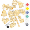 QINGQIU Christmas Wooden Magnet Toys, Pack Of 2
