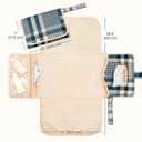 Tiny Twinkle Portable Diaper Changing Pad | Waterproof, Wipeable & Compact Baby Changing Pad for Travel | Smart Wipes Pocket & Organized Storage| Newborn Shower Gift (Gingham)