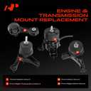 A-Premium Engine Motor Mount and Transmission Mount Kit Compatible with Toyota Camry 2004-2006 & Lexus ES330 2004-2006, 3.3L, Automatic Transmission, with Torque Strut Mount, Set of 4