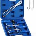 Orion Motor Tech 10pc Drum Brake Tool Kit, Drum Brake Tool with Drum Brake Spring Tool, Brake Spring Compressor, Brake Spring Pliers, Drum Brake Adjusting Tool, Brake Spoon Set, Brake Drum Tool Kit (Blue)