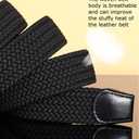 Mens Golf Belt, Casual Belts for Men Jeans Adjustable Braided Web Belt (Brown)