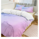 Purple Pink Pastel Gradient Watercolor Texture Duvet Cover Queen Size - 3 Pieces Comfy Breathable Bedding Sets with 1 Duvet Cover, 2 Pillow Shams 90"x90"