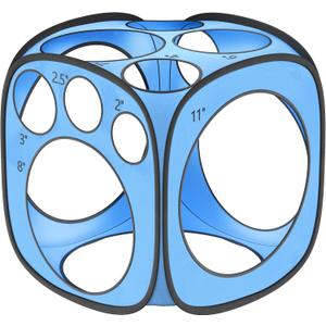 13 Sizes Balloon Sizer Cube Box (2-12 Inch), Collapsible Balloon Measurement Tool for Party Arch Decorations & Columns (Blue)