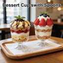 120 Pack Parfait Cups with Spoons(5 oz),Mini Plastic Dessert Cups, Appetizer Cups Shooter Cups for Party Yogurt Parfait Jello Fruit