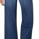 Women's High Waisted Wide Leg Jeans Loose Fit Straight Leg Denim Pants 2025 Trendy (Black)