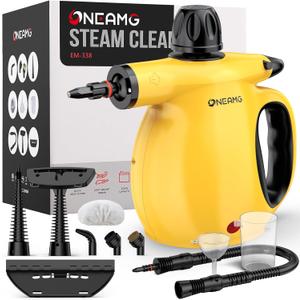 Pressurized Handheld Steam Cleaner for home with Safety Lock, 450ML/15.22OZ Tank & 10 Accessories, Multi-Surface Portable Steam Cleaner for Car,Furniture, Floor, Kitchen-Removes Stubborn Grime