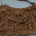 Fringe Hobo Bags for Women Vintage Suede Crossbody Bag Hippie Western Cowgirl Purses Tassel Shoulder Bag