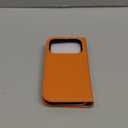 SHIELDON 2 in 1 Wallet Case for iPhone 17 Pro 6.3" | Genuine Leather, Wireless Charging, RFID Blocking Credit Card Slot, Folio Magnetic Closure, Removable Shockproof Phone Cover 2025 - Orange