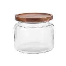 Glass Jar With Wooden Lid