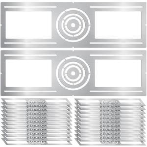 New Construction Mounting Plate, 3-4-6 Inch, LED Recessed Lighting Housing Kits, Flat Steel Rough in Bracket Fixture for LED Light Bar, 24PC Shallow Recessed Lighting Housing Plate