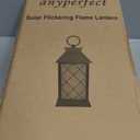 18" Solar Lanterns Outdoor Waterproof, Glass Solar Flickering Flame Lantern Large Hanging Solar Lantern Metal Decorative for Patio Garden Backyard Outside Tabletop Mothers Day Gifts Mom