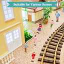 Namalu 14 Pcs 1: 25 Scale Miniature People Figurines Tiny Painted Model Train People Mini Architectural Plastic Small Dollhouse Figures for Projects Diorama Village
