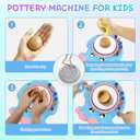 Aujazyble Pottery Wheel for Kids, Complete Pottery DIY Art & Craft Kit Toy, Arts and Crafts for Kids Ages 8-12, Girls Boy Toys Birthday Halloween Christmas Gift for Kid Ages 6 7 8 9 10 11 12+, Blue