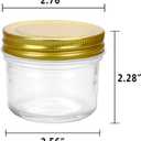 Encheng 4 oz Clear Glass Jars With Lids(Golden),Small Spice Jar For Herb,Jelly,Jams,Wide Mouth Manson Jars Canning Jar For Kitchen Storage 40 Pack