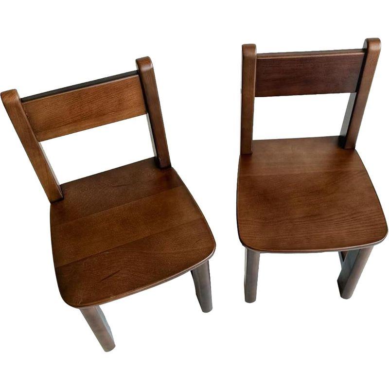 Pure Wood Solid Wood Children Chair for Kids, Kindergarten and Kids' Home Furniture(2 Same Chairs) (Wood), 15 inches x 15 inches x 25 inches