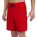Quiksilver Men's Swimwear Regular Fit Fixed Waist UPF 50 Quick Dry 22 Inch Board Shorts, Quik Red, 40