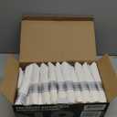 N9R 50 Pack Pre Rolled Silver Plastic Cutlery Set, 50 Forks, 50 Knives, 50 Spoons, 50 Napkins, Disposable Cutlery Set for Party and Wedding