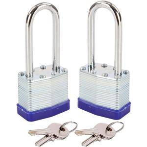SEPOX Twins Keyed-Alike Padlock, Reinforced Laminated Steel Body 1-9/16" 40MM, Robust Hardened-Steel Long-Shackle, Pack of 2-Pcs Lock, 4-Pcs Same Keys, Ideal for Locker-Lock & Tool-Box